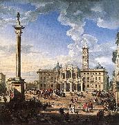 Giovanni Paolo Pannini Rome, The Piazza and Church of Santa Maria Maggiore Spain oil painting artist
